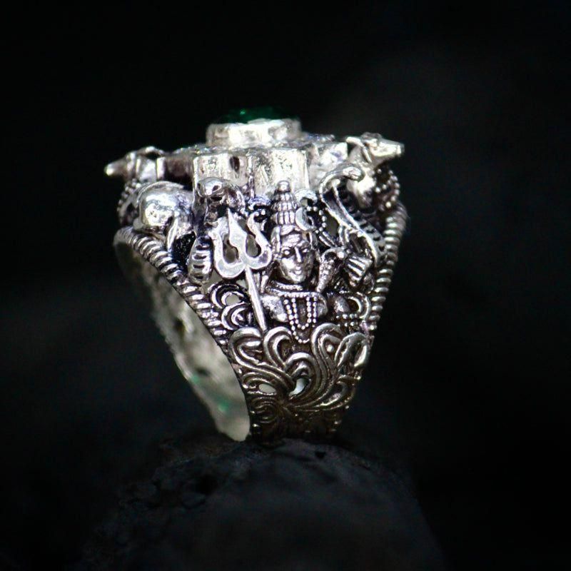 Shiv Ji Silver Ring
