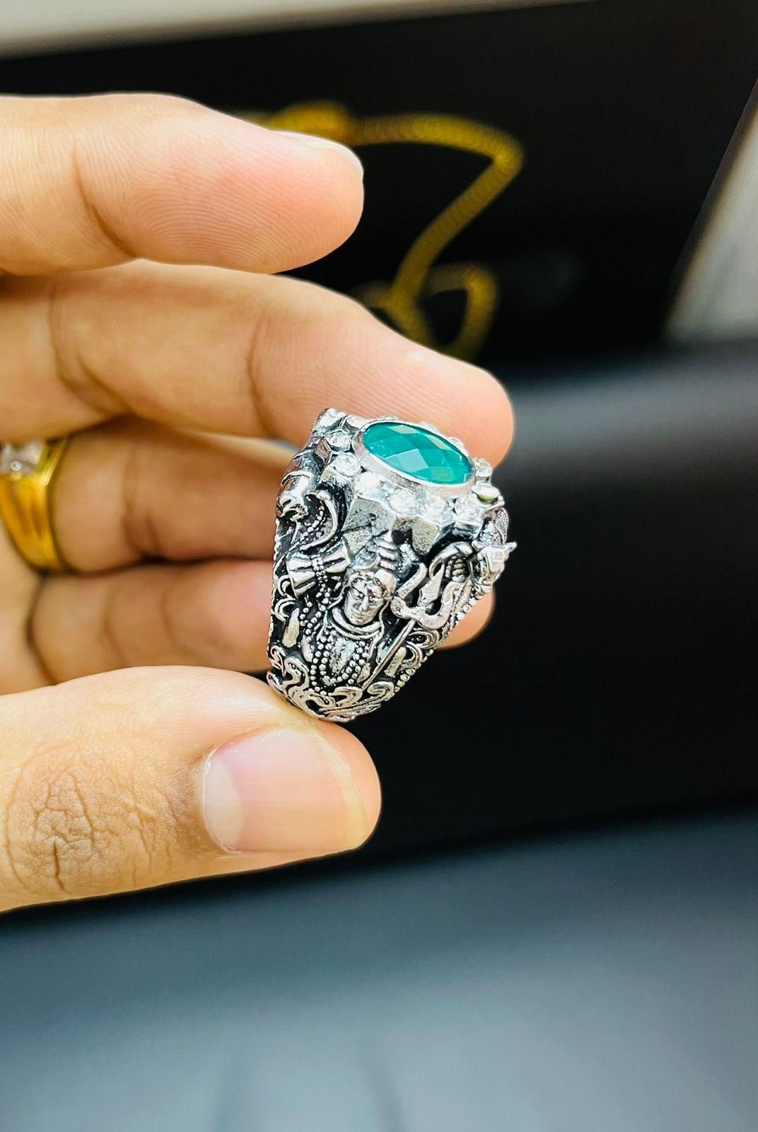 Lord Shiv Ji Silver Ring