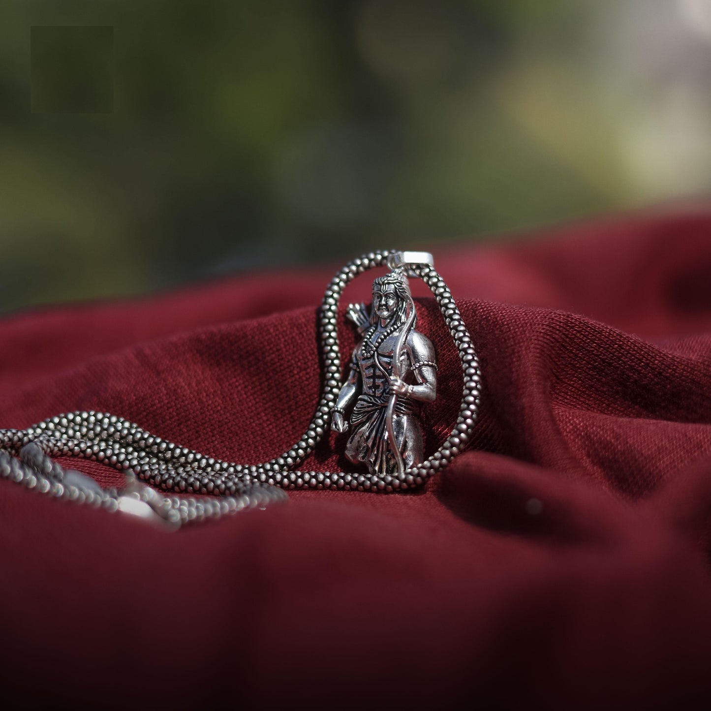 Ram ji Pendant With Chain (Silver)