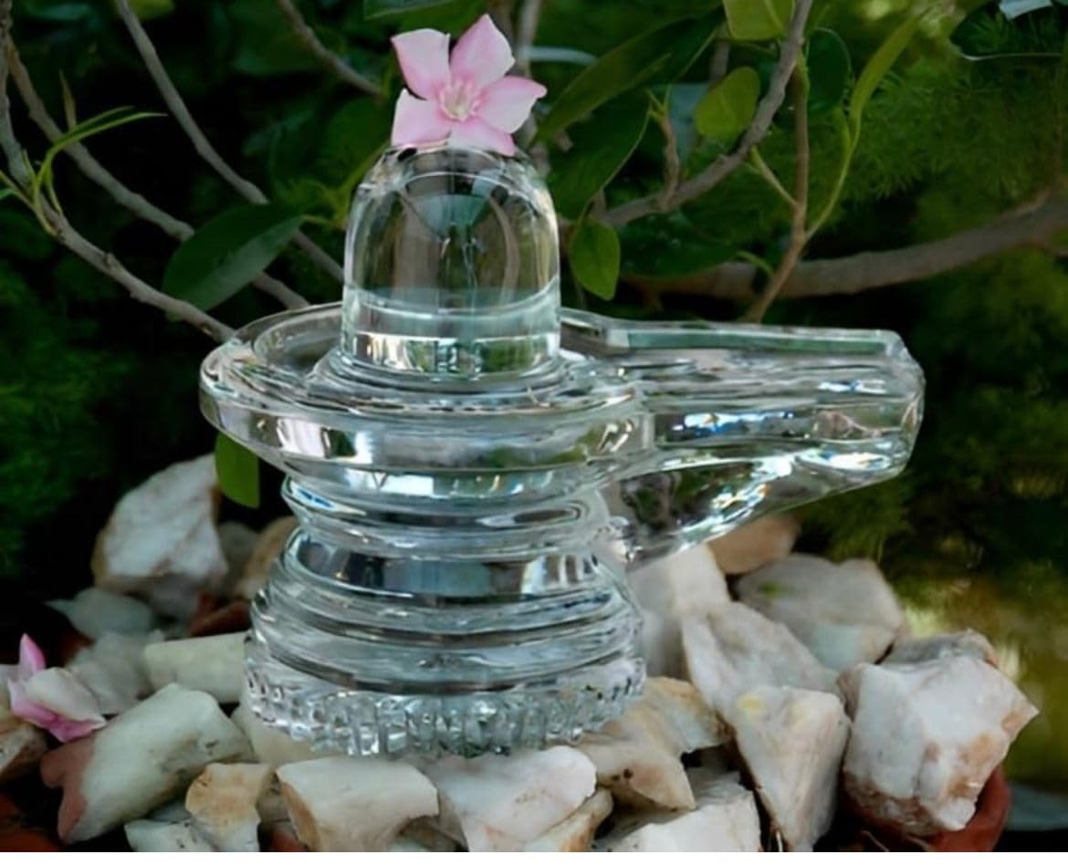 Sphatik Shivling for Home Pooja (Quartz Crystal)