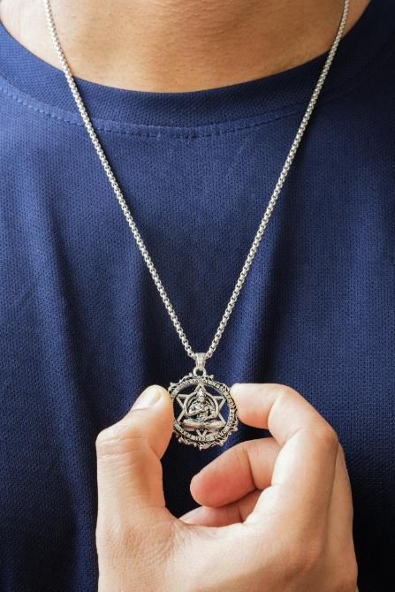 Shree Yantra with Hanuman Raksha Pendant & Chain