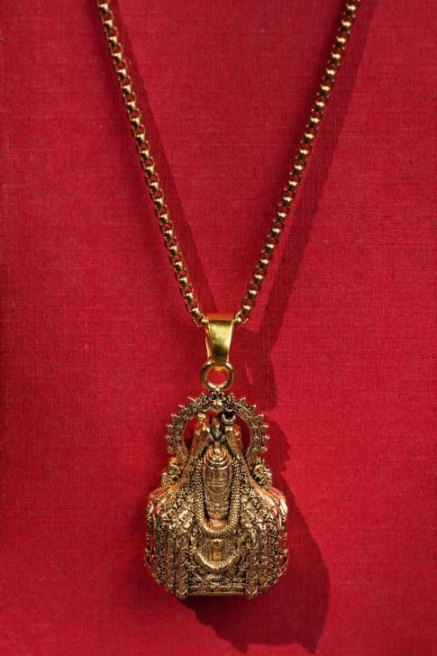 Mahadev Shivling Gold Plated Pendant with Chain