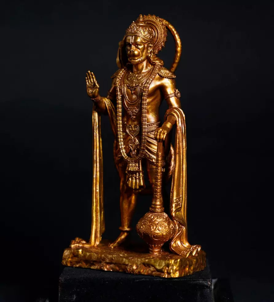 Hanuman Car Dashboard Murti (Gold)