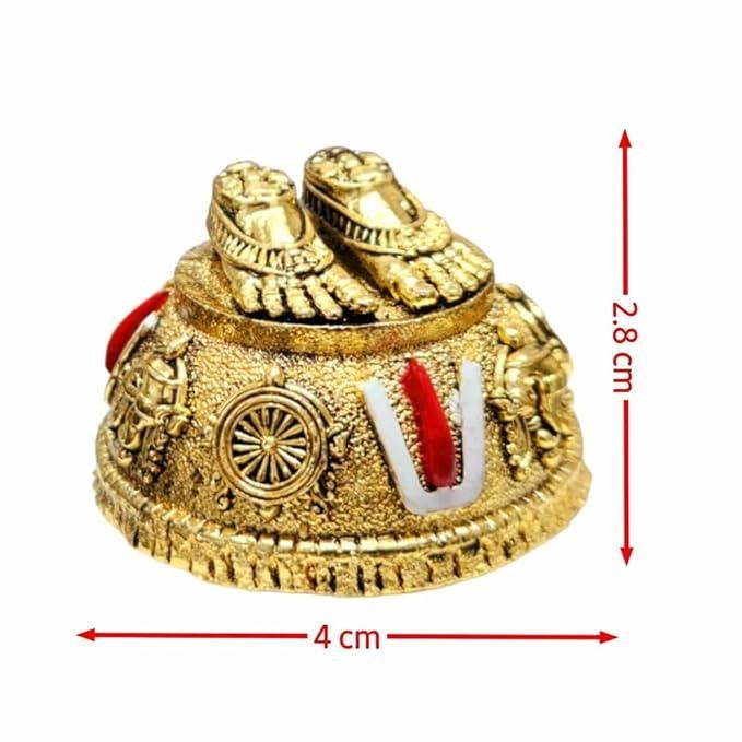 Gold Plated Balaji Charan Paduka