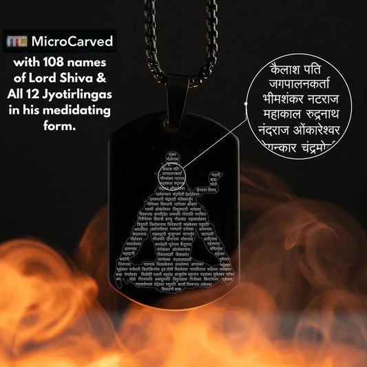 Mahadev locket with 12 Jyotirling Pendant & Chain
