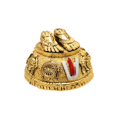 Gold Plated Balaji Charan Paduka